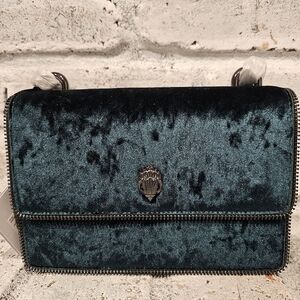 Shoreditch Small Crossbody Bag Velvet Turquoise Green NWT